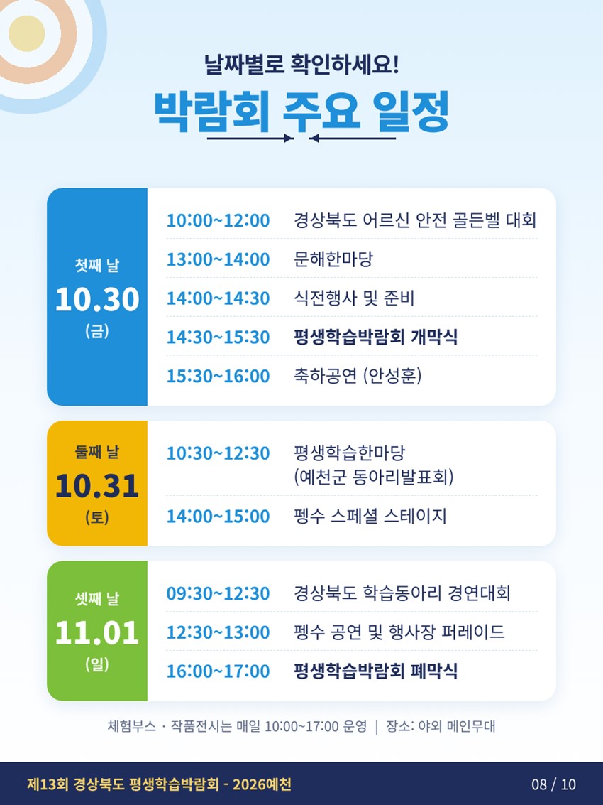 8.배움을 쏘다, 내일을 향해! 「제13회 경상북도 평생학습박람회–2026 예천」 개최 안내